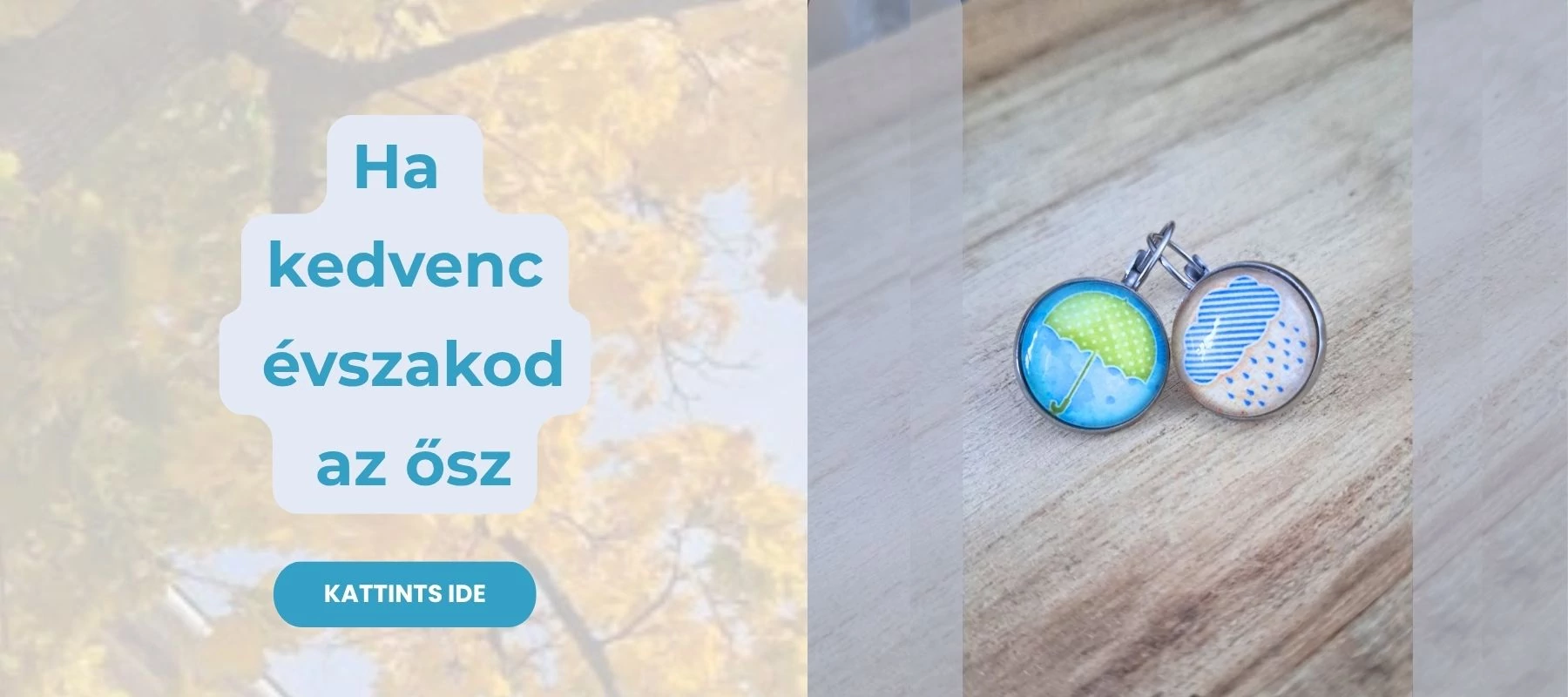 Őszi esernyős fülbevaló