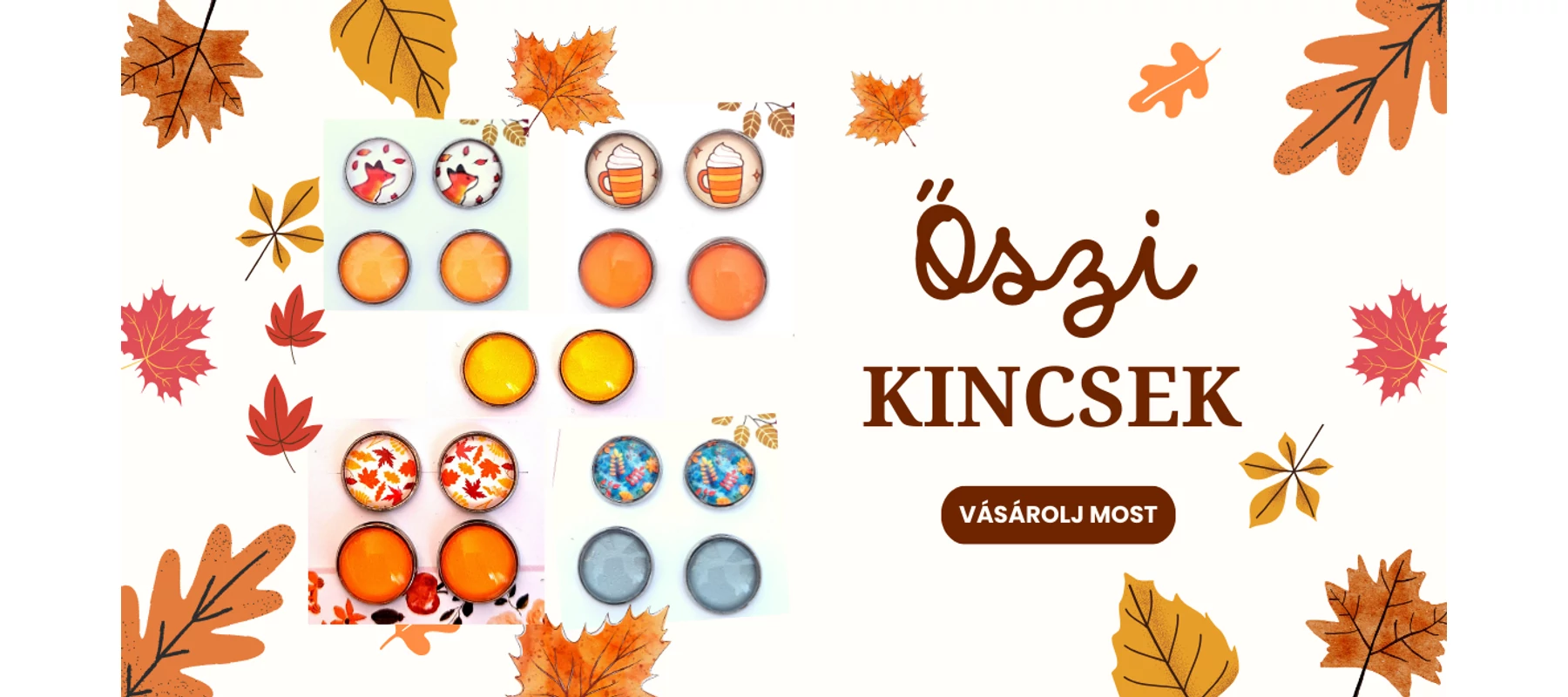 Őszi bedugós fülbevalók