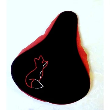 Egyedi kerékpár üléshuzat róka kézi hímzéssel, személyre szabható