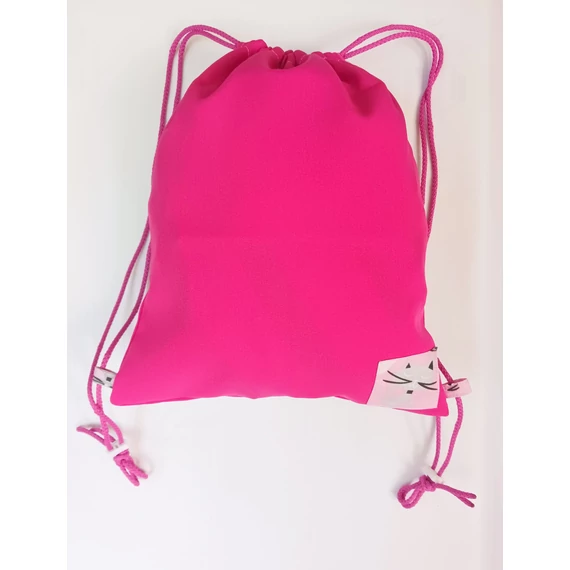 rózsaszín pink cicás hátizsák applikációval